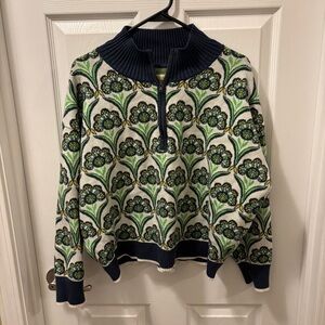 Maeve Montana Mock-Neck Half-Zip Sweater